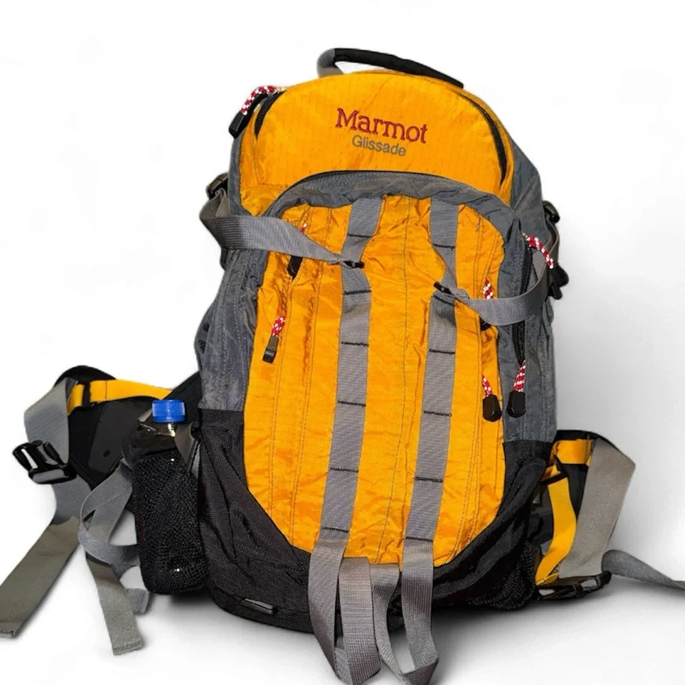 Marmot Glissade Hiking Trail Camping Backpack Orange Black Outdoor Cabincore L - Picture 3 of 12